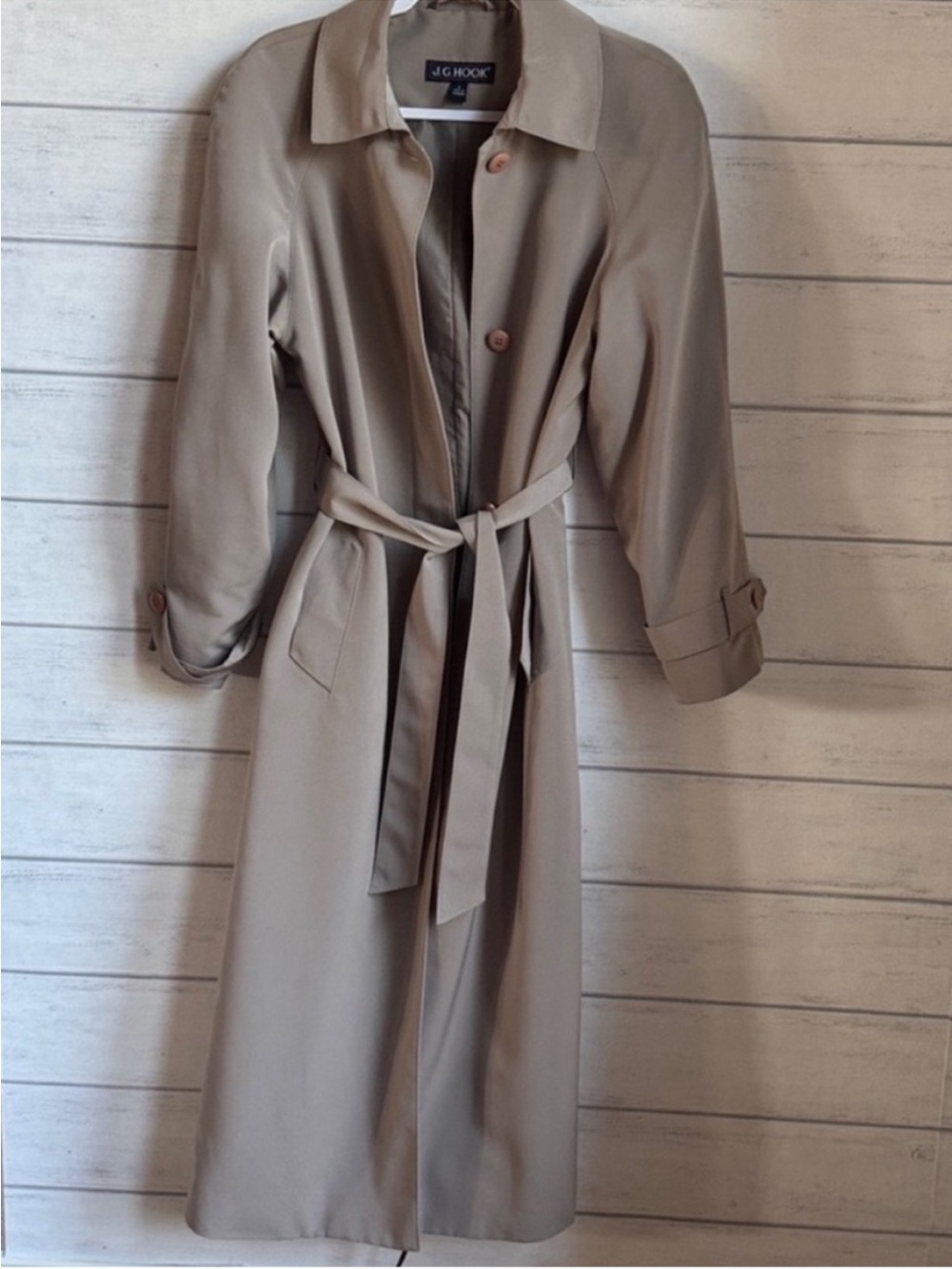 J.G.Hook Vintage Lightweight Long Trench Coat